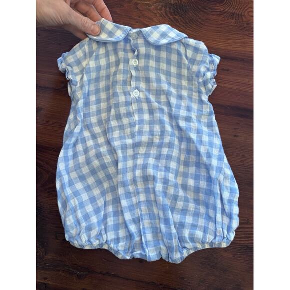 Bailey Boys 100% Linen Gingham Dressy Short Bubble $66 Baby Boys Sz 6 Months - Picture 5 of 9
